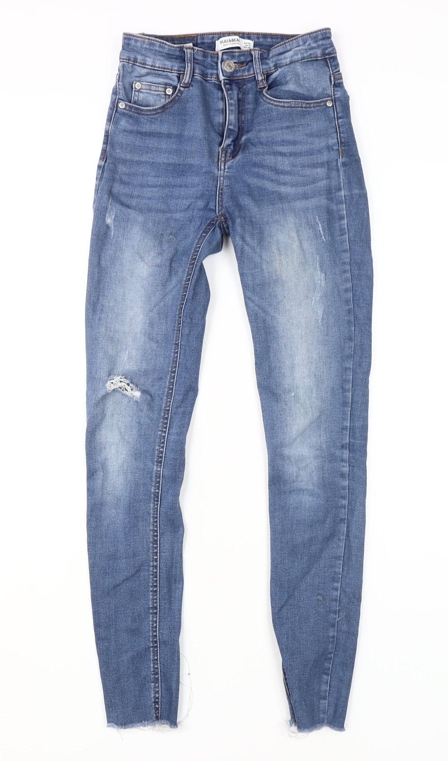 Pull&Bear Women's Blue Skinny Jeans Size 6