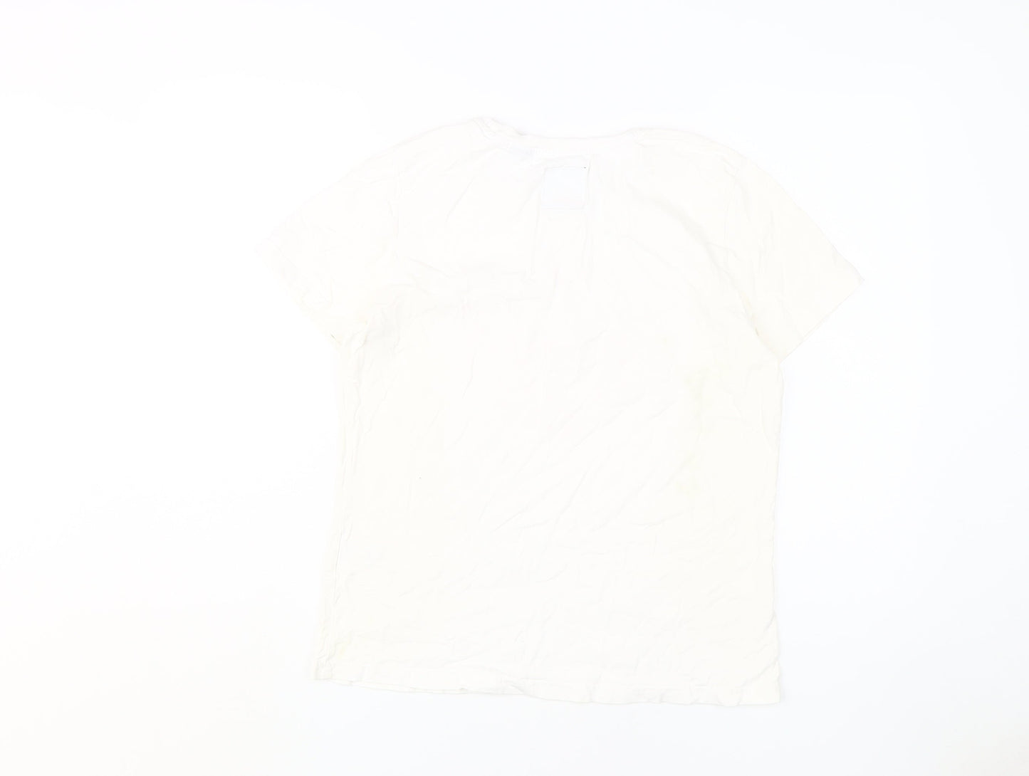 Superdry Women's White Sporty Graphic T-Shirt, Size 14