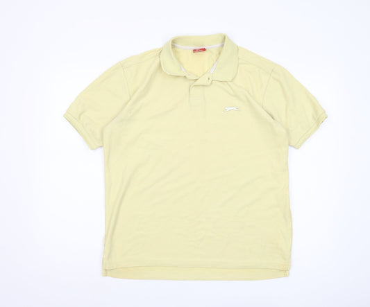 Slazenger Men's Beige Polo Shirt - Size L, Cotton, Casual