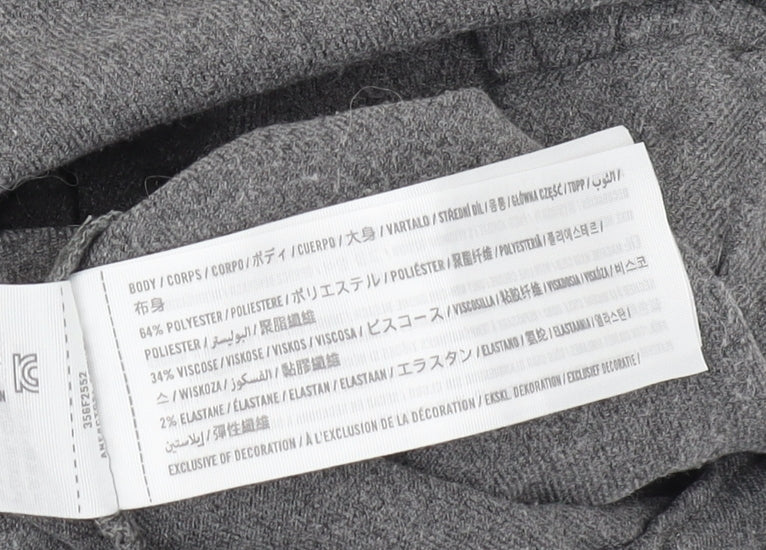 Hollister Women’s Grey Cargo Trousers XS Wide-Leg