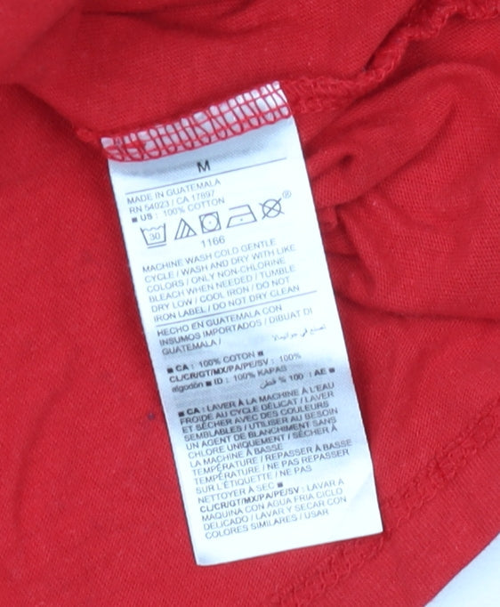 Old Navy Women's Red V-Neck T-Shirt Medium