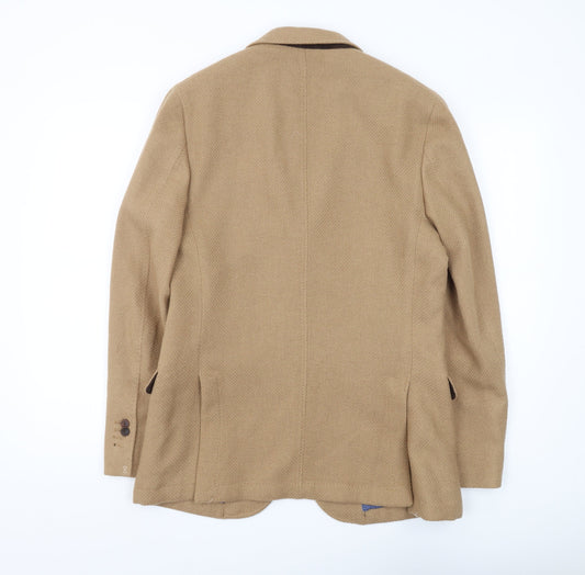Massimo Dutti Men's Beige Blazer, Size 40, Formal
