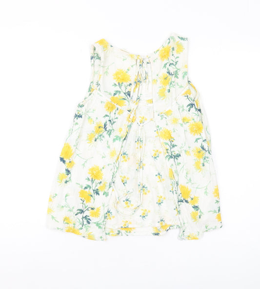 Fat Face Women's Multicoloured Floral Tunic Blouse Size 8