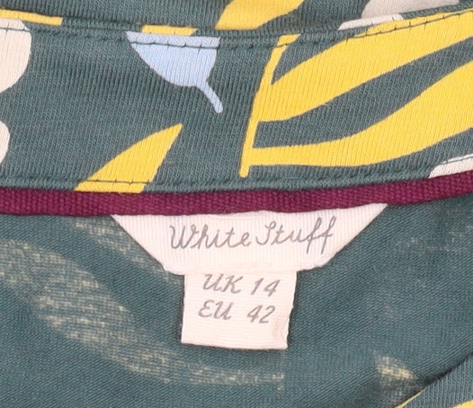 White Stuff Women's Multicoloured Shift Dress Size 14