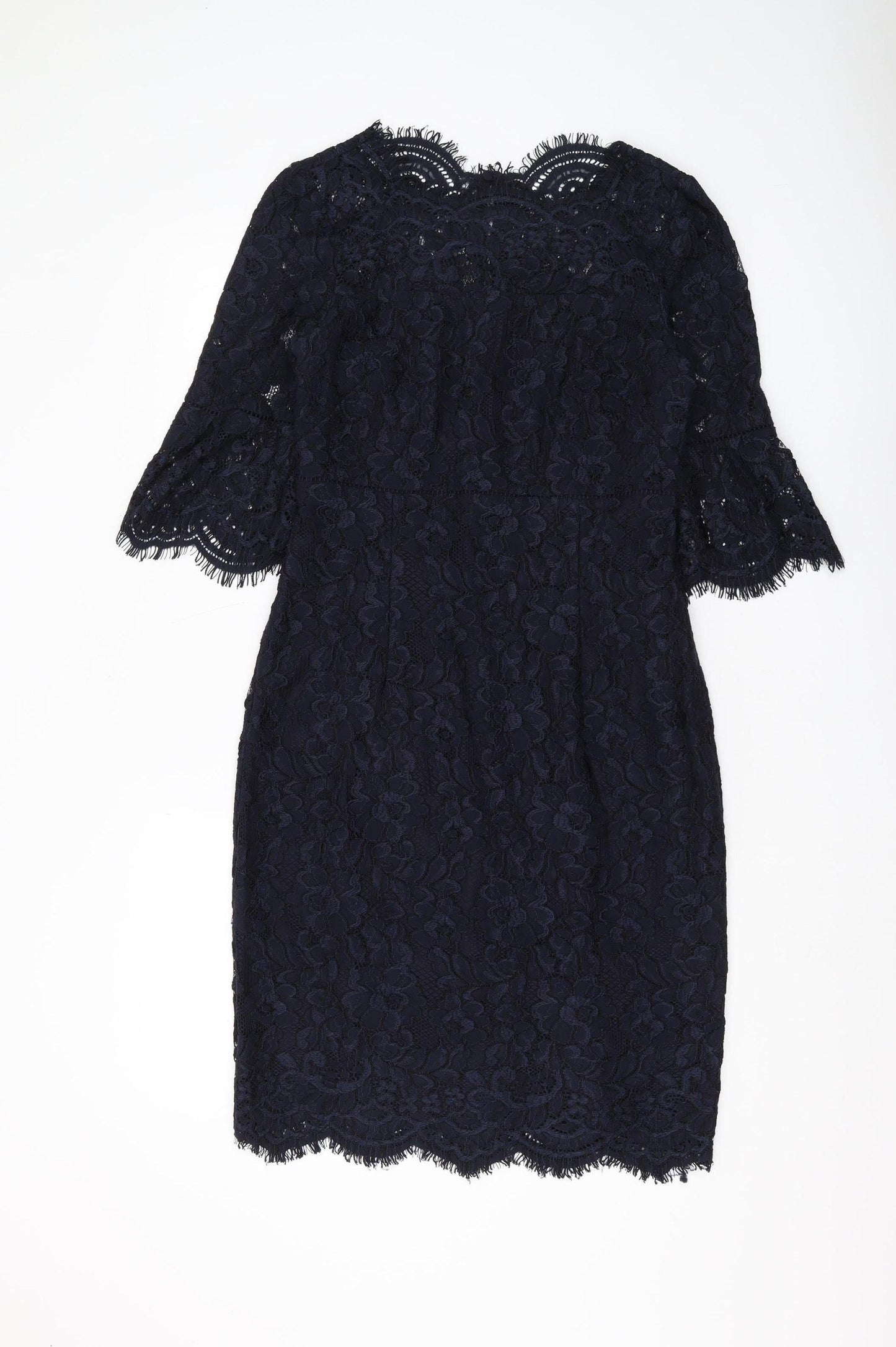 Hobbs Women's Blue Lace Sheath Dress Size 10