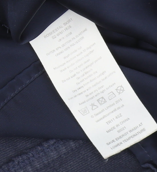 Seasalt Cornwall Women's Blue Pencil Skirt Size 10