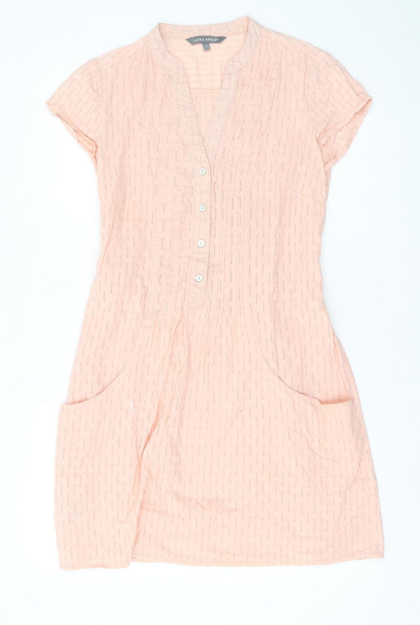 Laura Ashley Women's Pink Shirt Dress Size 12