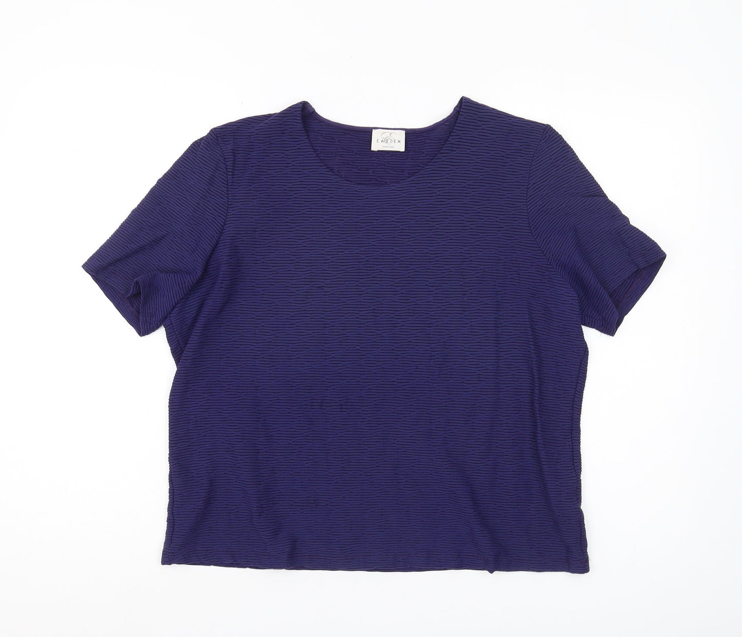 Eastex Women's Blue Crew Neck Regular Fit T-Shirt
