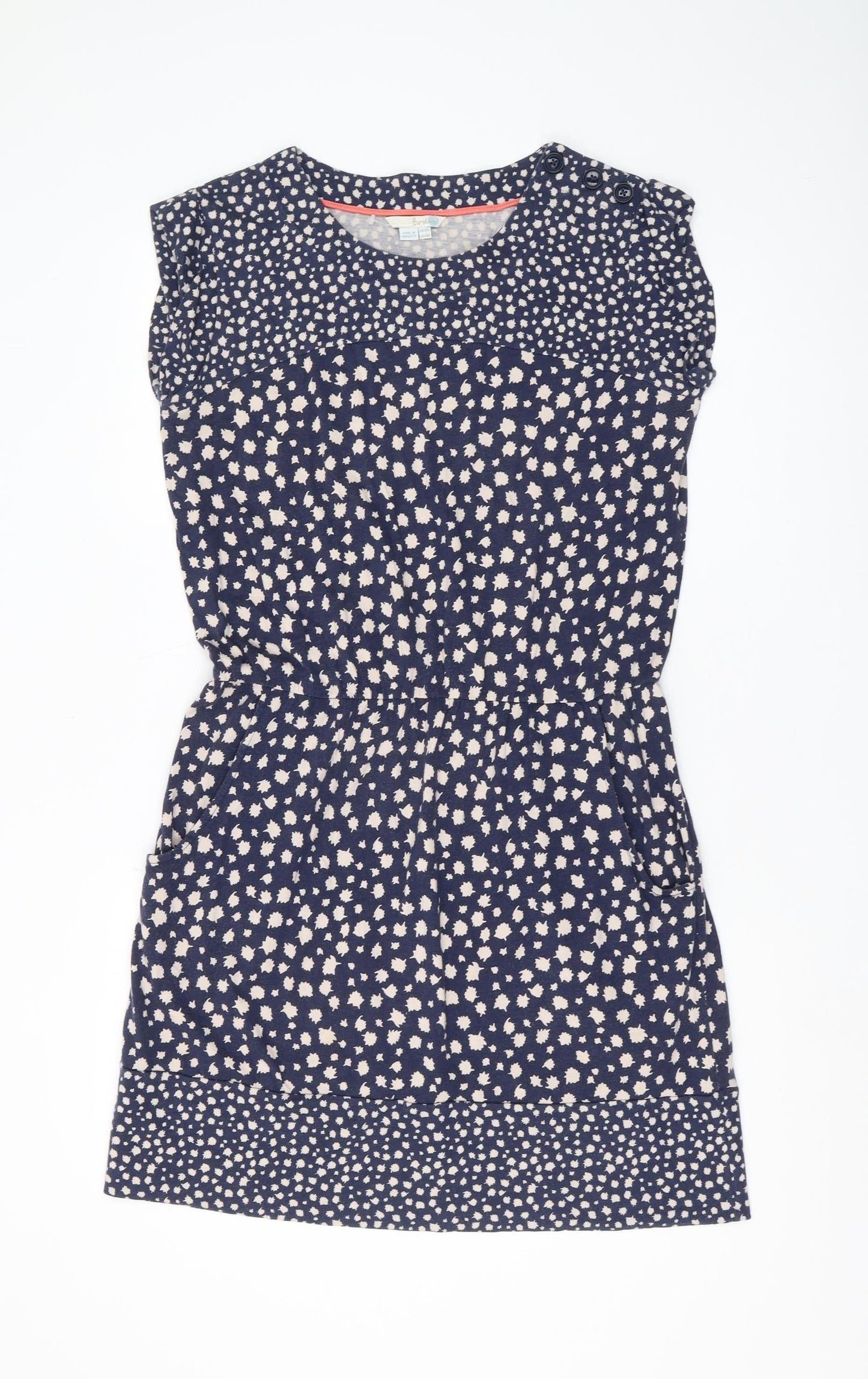 Boden Women's Blue Floral Shift Dress, Size 4, Sleeveless