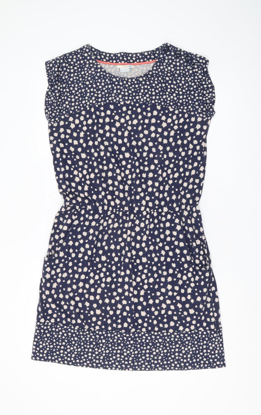 Boden Women's Blue Floral Shift Dress, Size 4, Sleeveless
