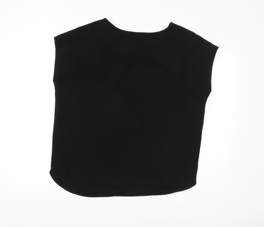 Womens UK Size 8 Noa Noa Black Polyester Blend Blouse