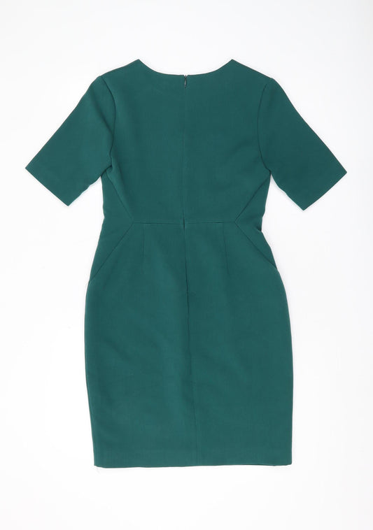 Banana Republic Women Green Sheath Dress Size 2