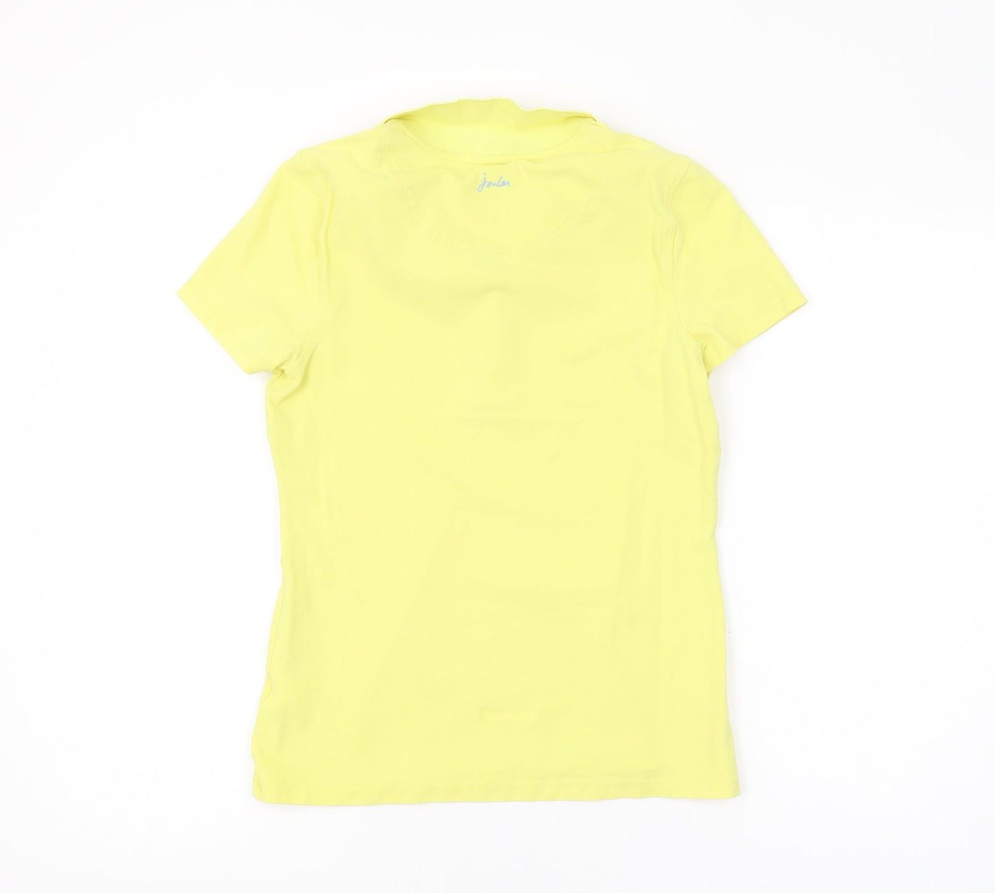 Joules Women's Yellow Polo Shirt, Size 6, Casual Style