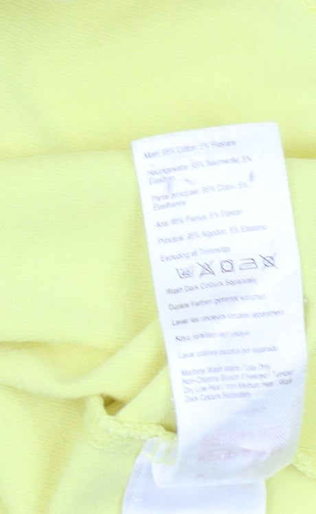 Joules Women's Yellow Polo Shirt, Size 6, Casual Style