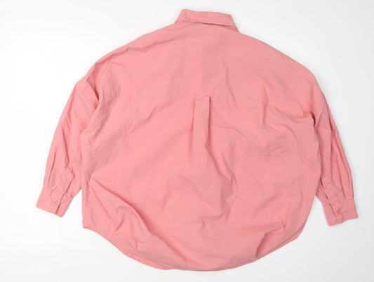 French Connection Pink Women's XS Collared Blouse
