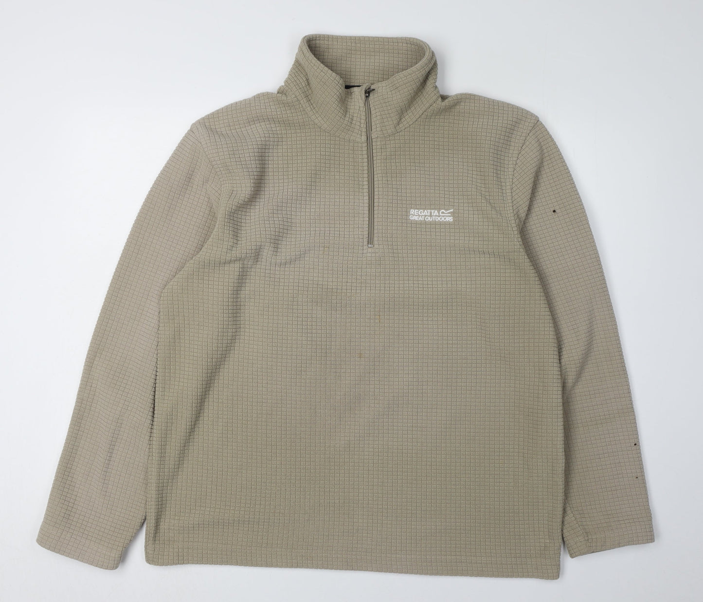 Regatta Men's Beige 1/4 Zip Fleece Sweatshirt L