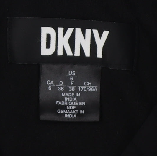 DKNY Women's Black Floral A-Line Dress, Size 8