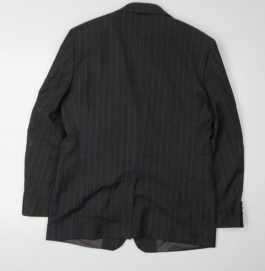 Hugo Boss Men's Black Striped Blazer 38 Regular