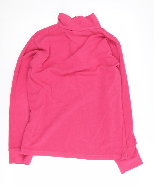 Trespass Women's Pink 1/4 Zip Fleece Sweatshirt Medium