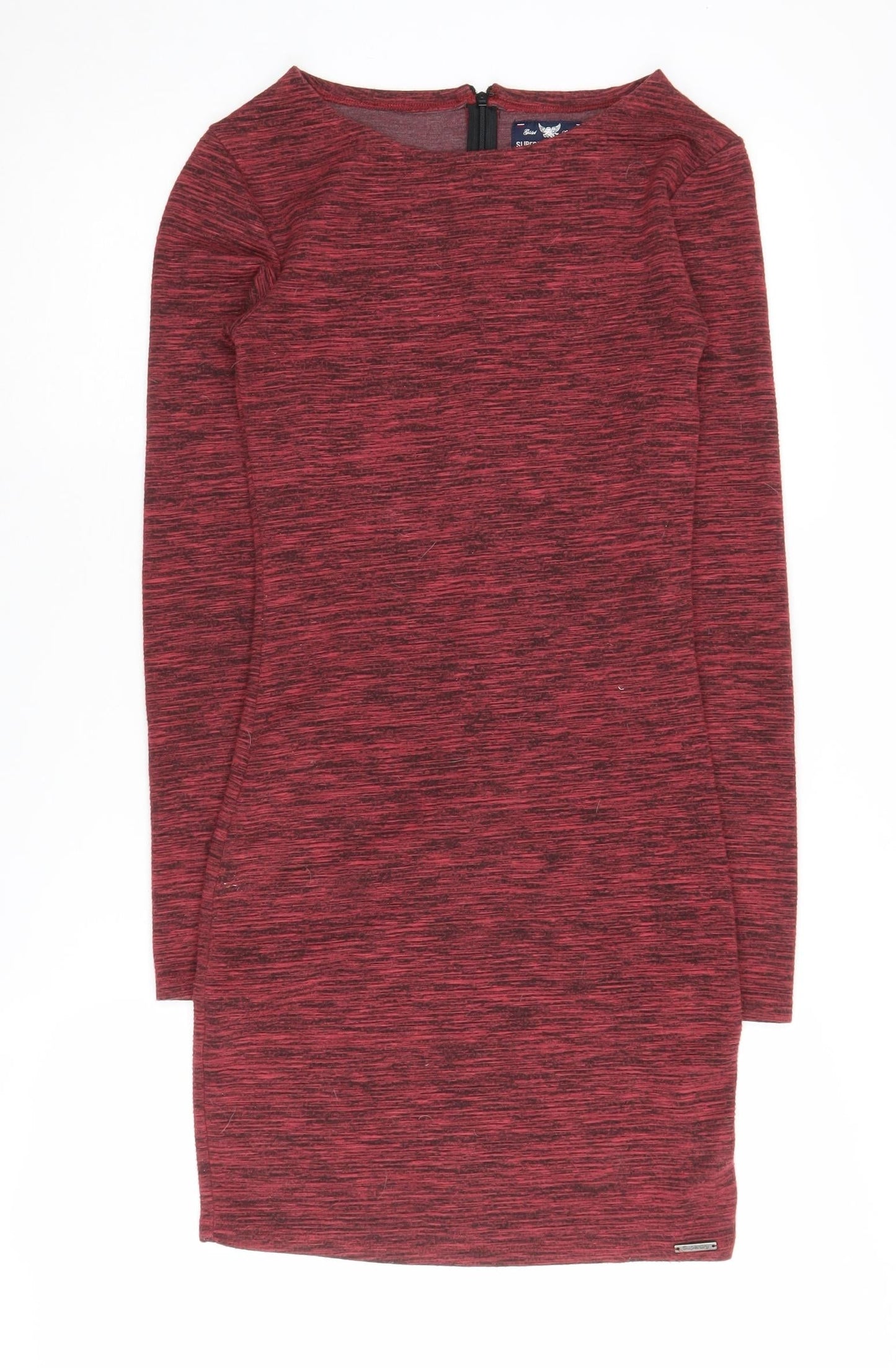 Superdry Women's Red Sheath Dress XS Long Sleeve