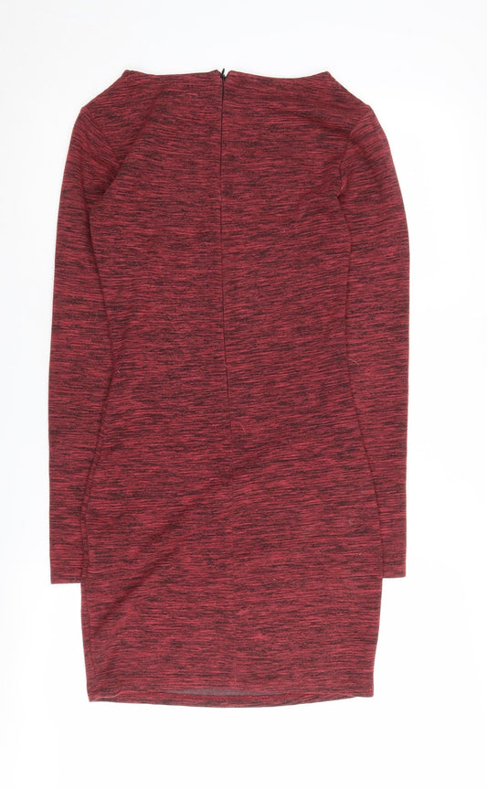 Superdry Women's Red Sheath Dress XS Long Sleeve