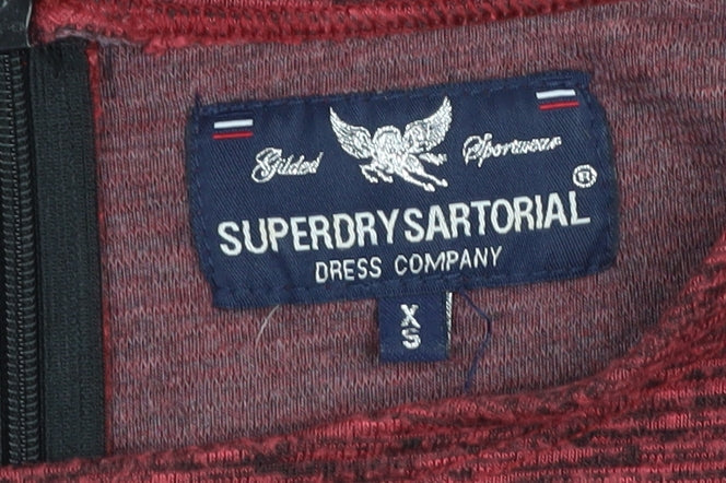 Superdry Women's Red Sheath Dress XS Long Sleeve