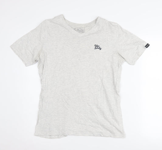 Tokyo Laundry Men's Grey V-Neck T-Shirt, M