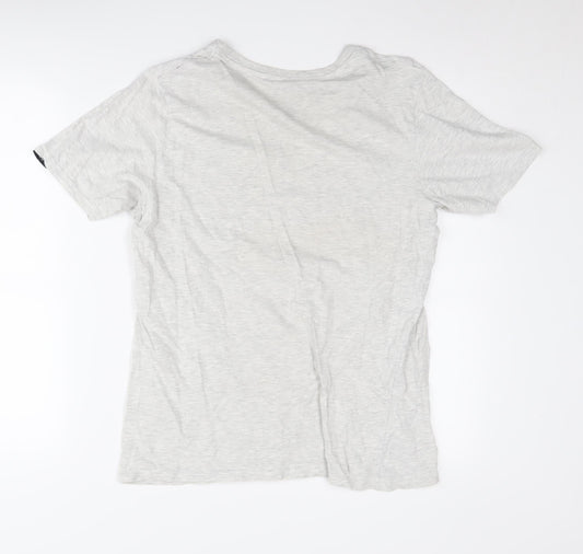 Tokyo Laundry Men's Grey V-Neck T-Shirt, M