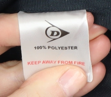 Dunlop Men's Windbreaker Jacket L Black Blue Polyester