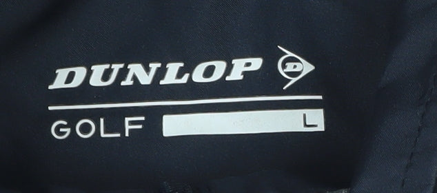 Dunlop Men's Windbreaker Jacket L Black Blue Polyester