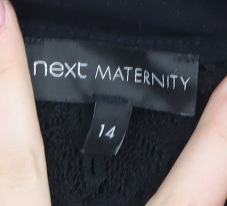 Next Women’s Black Maternity Lace Blouse Size 14
