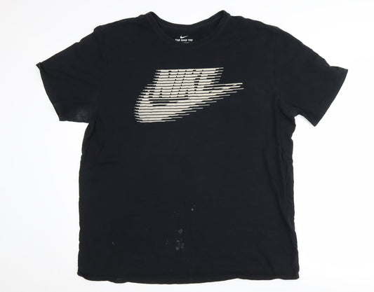 Nike Men's Black T-Shirt 2XL Cotton Athletic Fit
