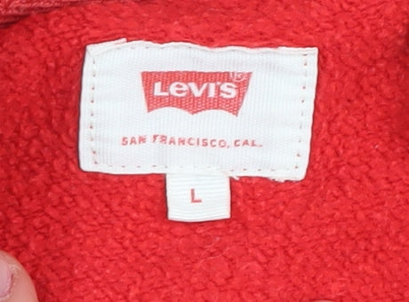Levi's Men's Red 1/4 Zip Hoodie, Size L