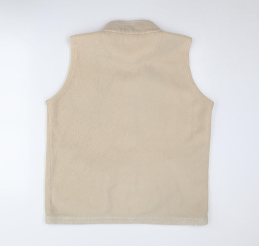 EWM Women's Beige Fleece Waistcoat Size 18 Casual