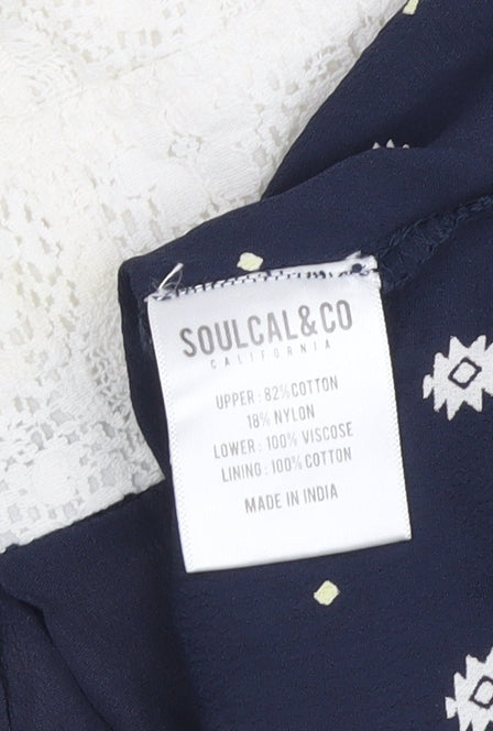 SoulCal & Co Women's Strapless Blue Fit & Flare Dress