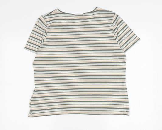 Eastex Women's Multicolour Stripe T-Shirt Size 16