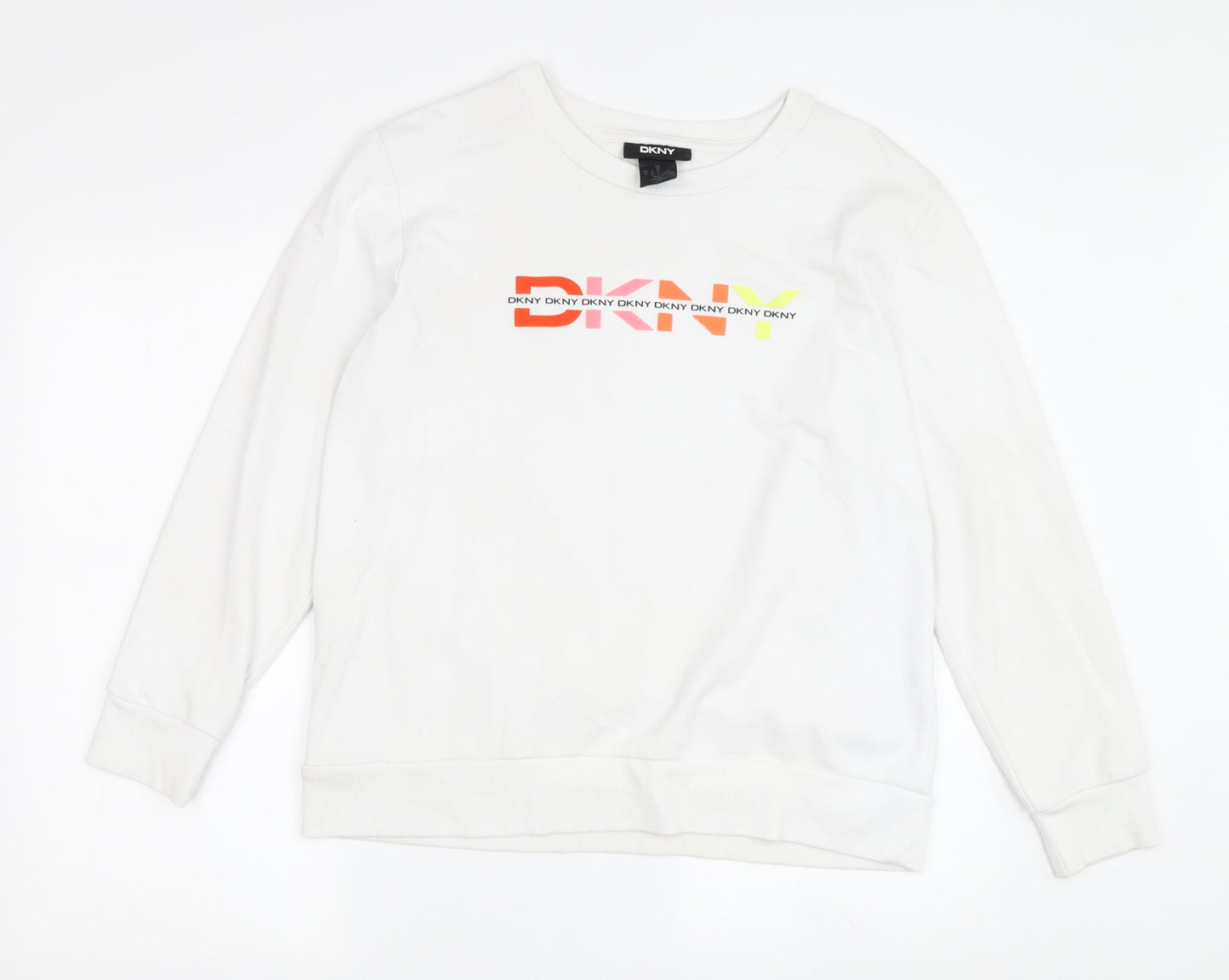 DKNY Women’s White Pullover Sweatshirt - Size M
