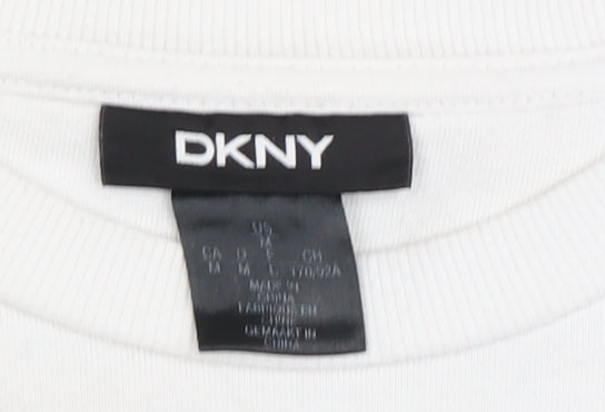 DKNY Women’s White Pullover Sweatshirt - Size M
