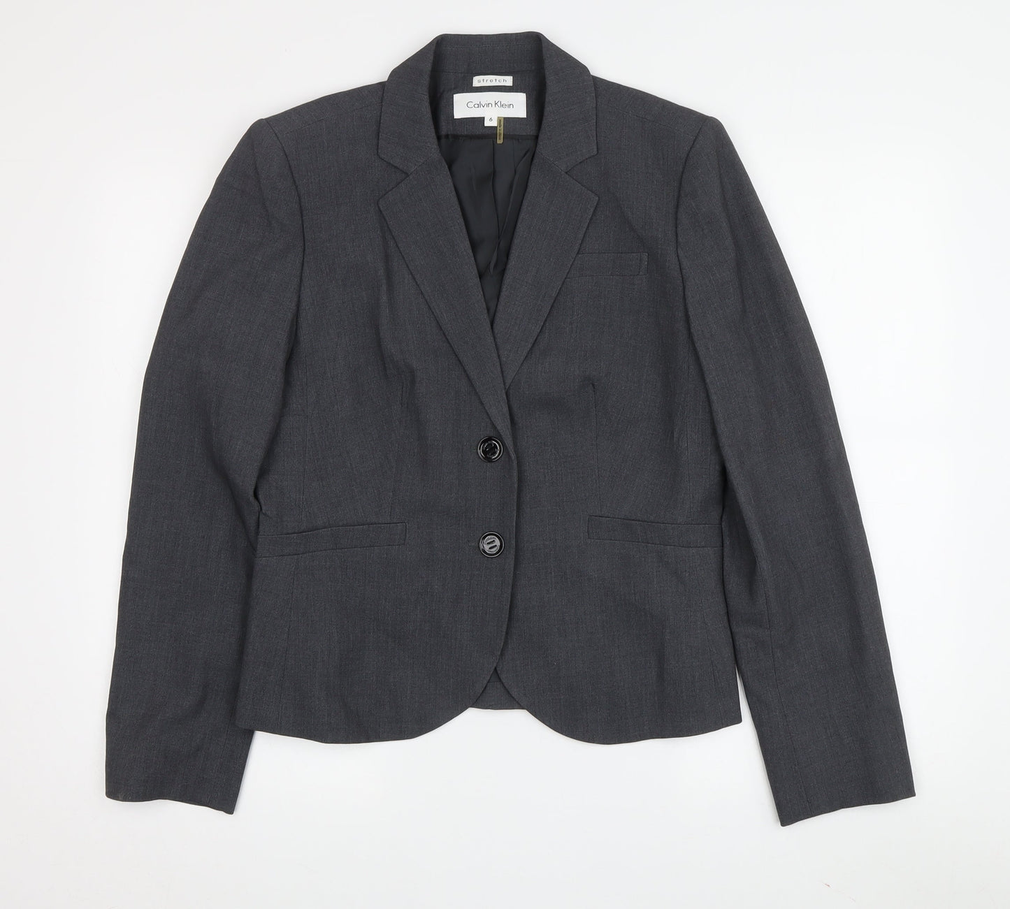 Calvin Klein Women's Grey Blazer, Size 10, Business Casual