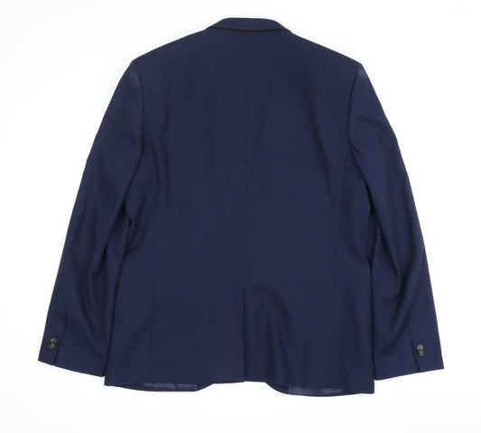 Moss London Men's Blue Slim Fit Blazer 44R