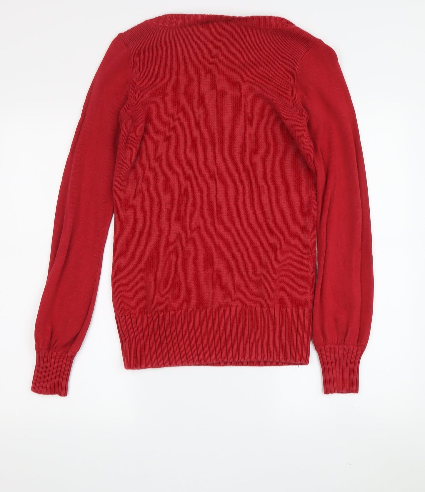 DKNY Women's Red Cotton Pullover Jumper (S)
