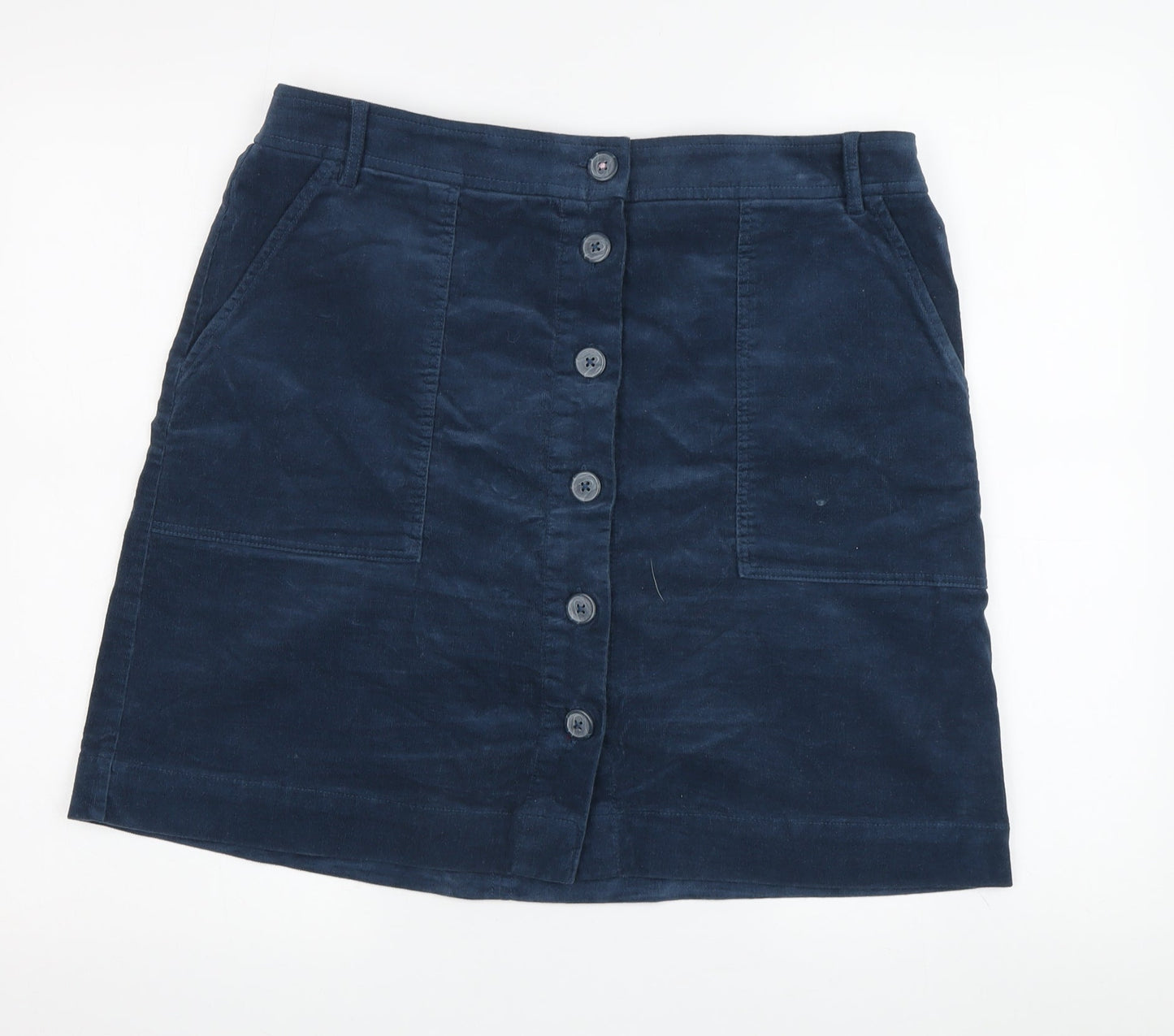 White Stuff Women's Blue Corduroy Skirt Size 14