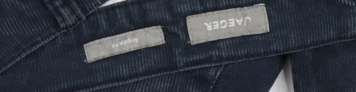 Jaeger Mens Black Corduroy Trousers Size 58R