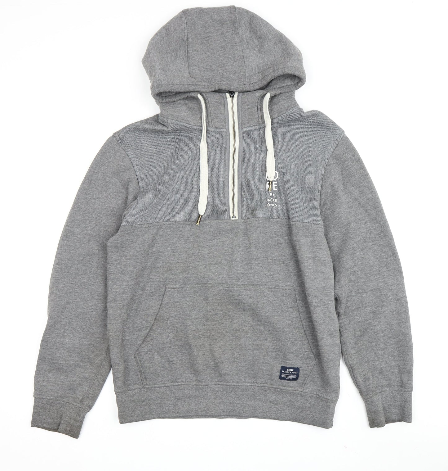 Jack & Jones Men's Grey Full Zip Hoodie M