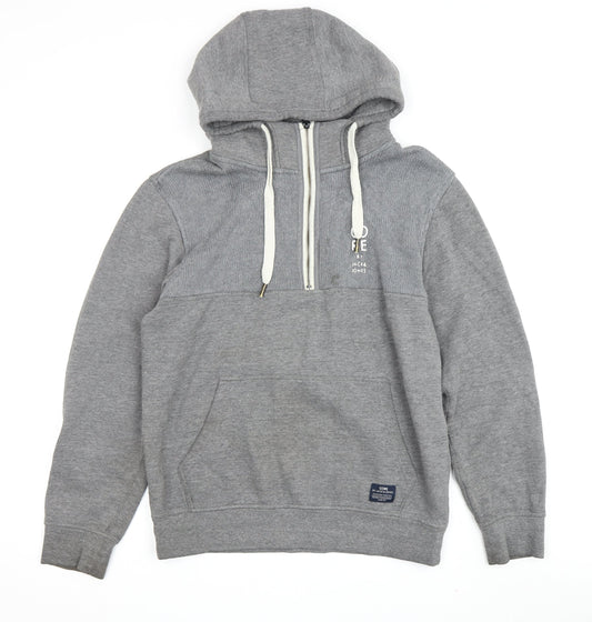 Mens UK M Regular JACK & JONES Grey Full Zip Hoodie