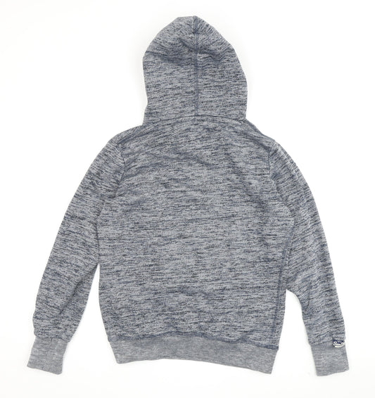 Superdry Women's Blue Pullover Hoodie S Casual Graphic