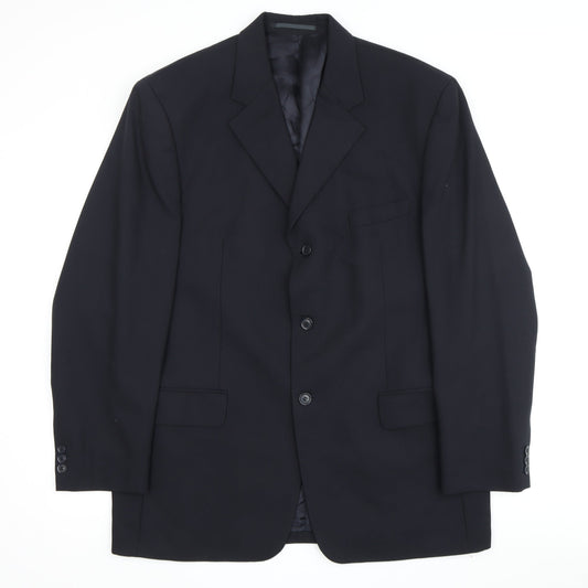 Pierre Cardin Men's Blue Wool Blazer 42R Formal Jacket