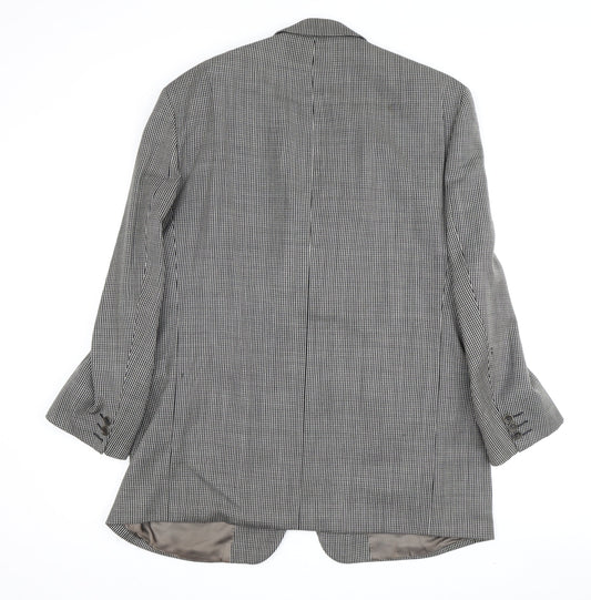 Van Gils Men's Grey Blazer 42S Check Formal Jacket
