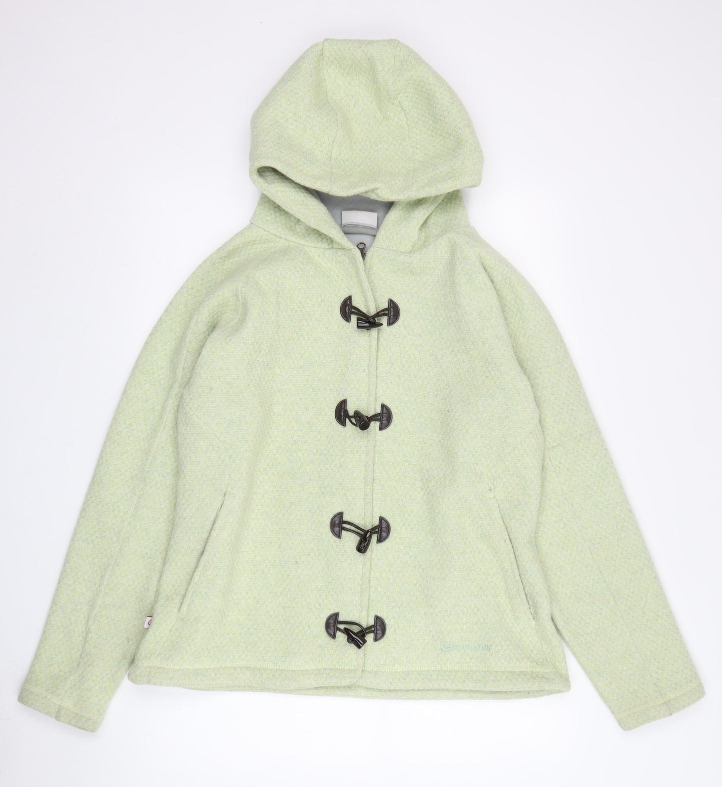 Sprayway Women's Green Wool Blend Duffel Coat UK 14