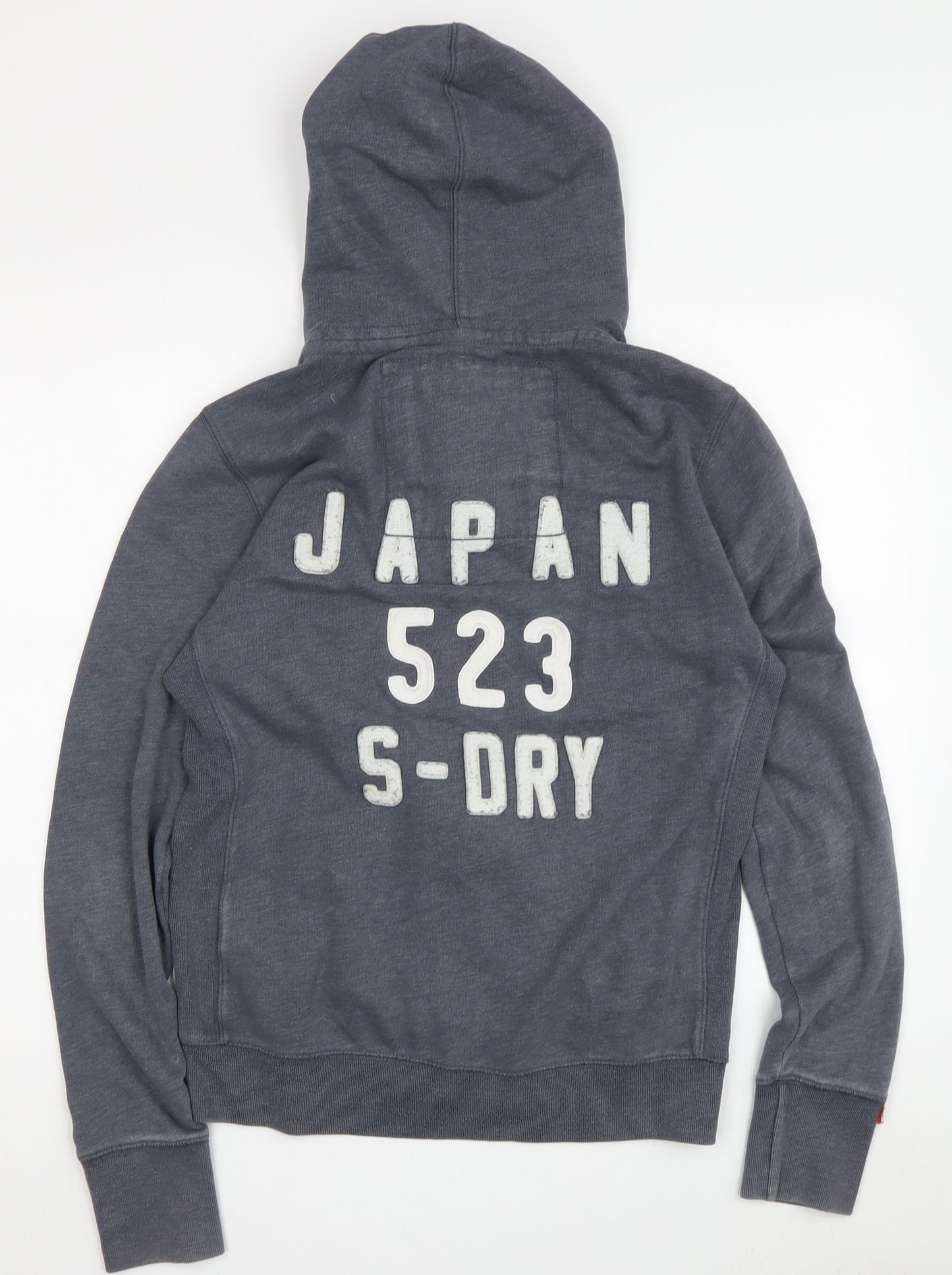 Superdry Men's Grey Full Zip Hoodie L - Logo Style